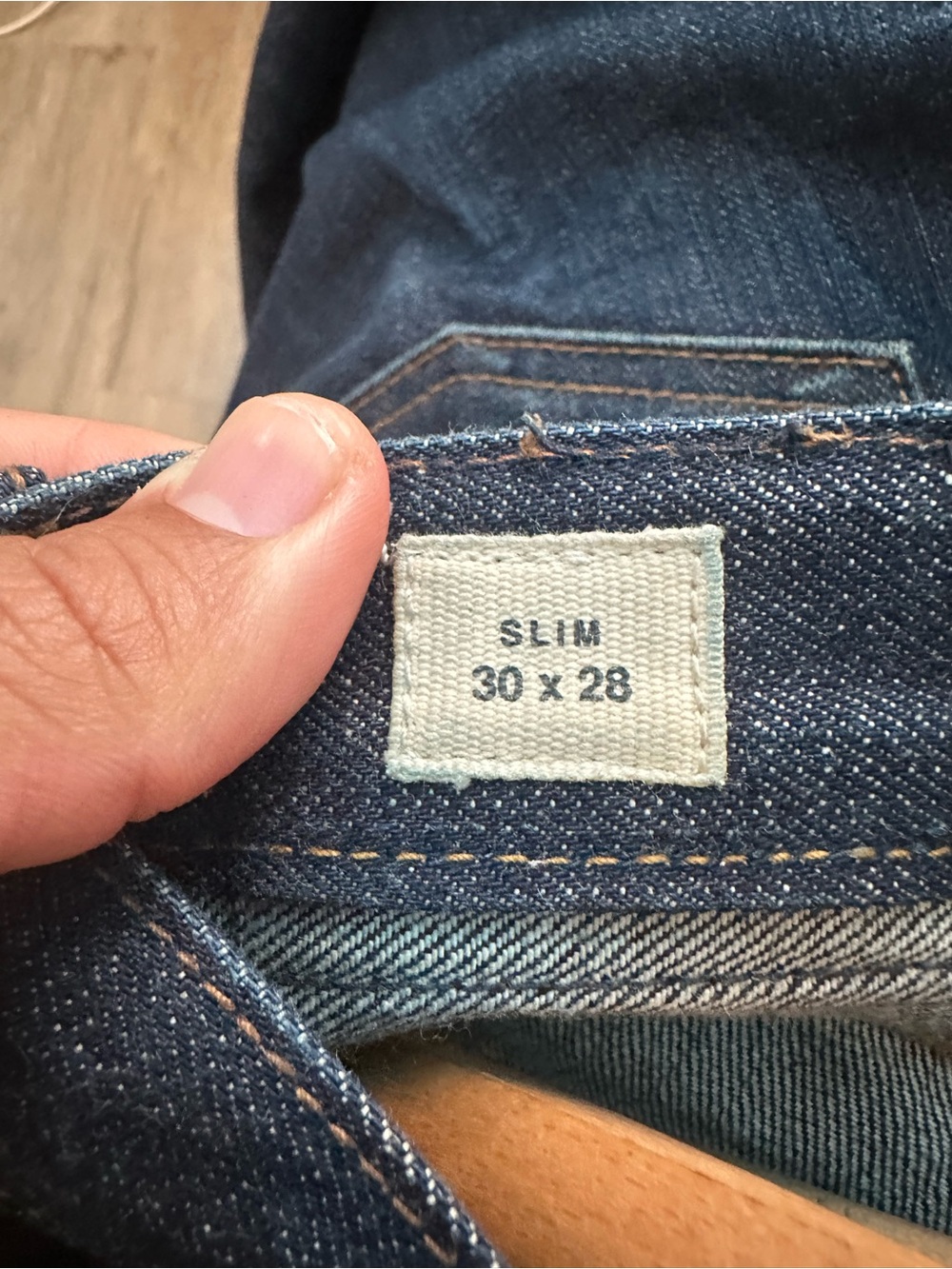 GAP Men's Dark Indigo Slim Straight Jeans selvedge Japanese - Picture 3 of 6